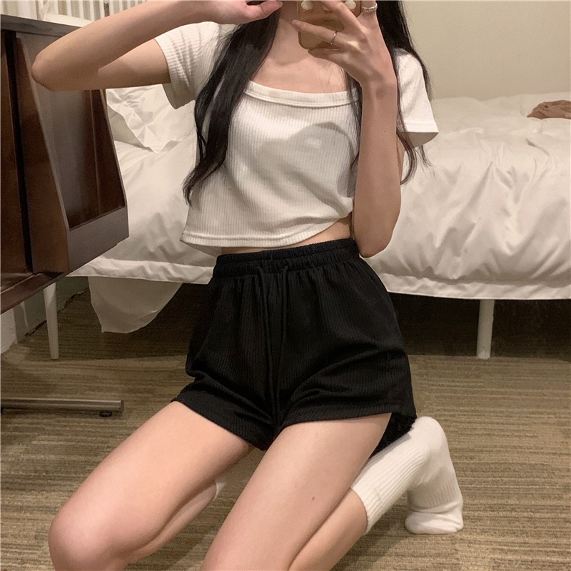 Minimalist Labo Quần Short Thể Thao Lưng Cao Form Ôm Kiểu Dáng Ngọt Ngào Quyến Rũ