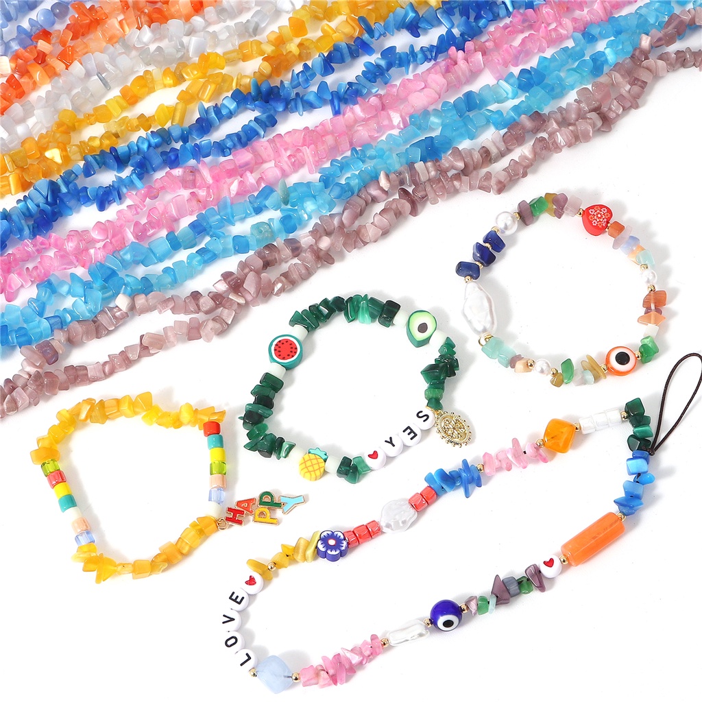 Chuỗi Hạt Đá Opal 4-9mm 80cm Tự Làm Đồ Trang Sức