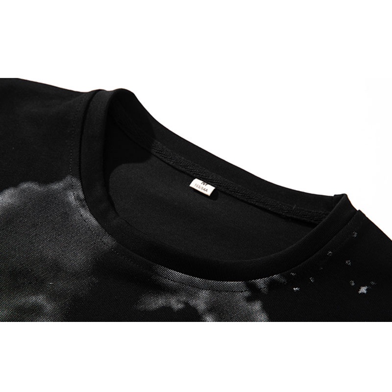 Áo Thun Tay Ngắn Cổ Tròn Dáng Rộng In Họa Tiết Thời Trang Cho Nam