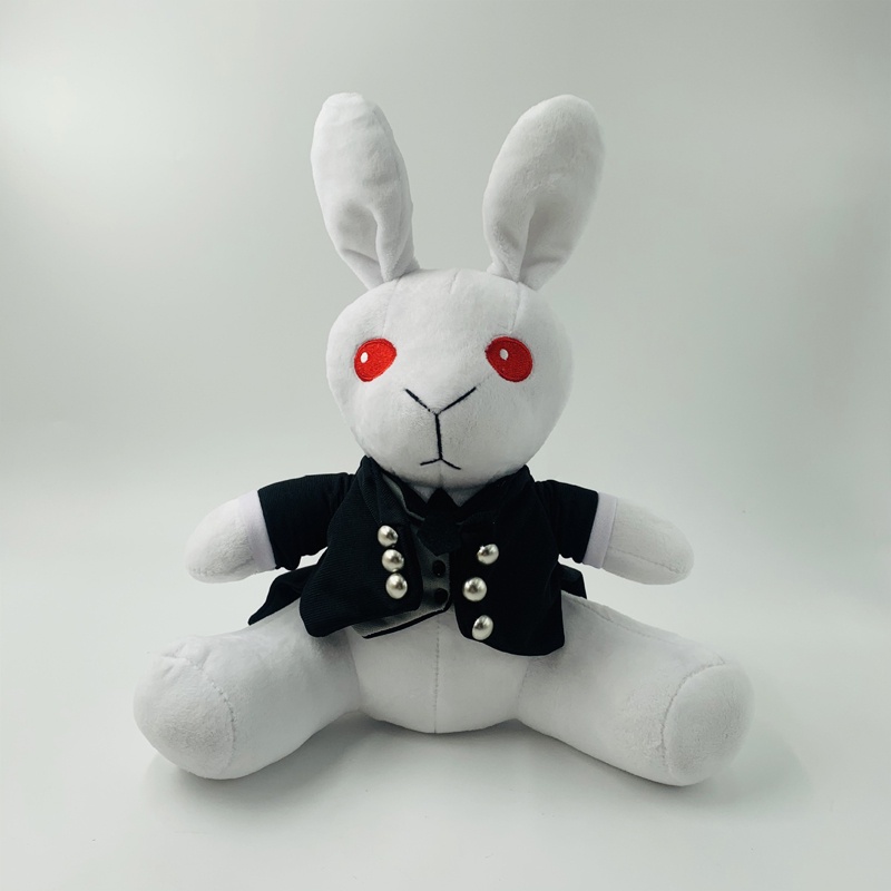 Thú Nhồi Bông Hình Thỏ Sebastian Michaelis Ciel Phantomhive Màu Đen 30cm