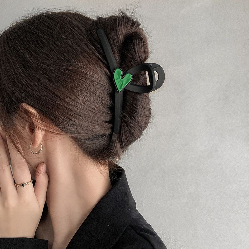 Kẹp Tóc Màu Nhám Hình Trái Tim Đơn Giản Và Cao Cấp Dòng Mori Cổ Tích Đẹp Mắt Cho Nữ