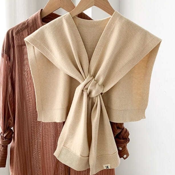 ⌘Khăn Choàng Dệt Kim Thời Trang⌘Khăn Choàng Len Dệt Kim Màu Trơn Thời Trang Thu Đông Hàn Quốc Dành Cho Nữ