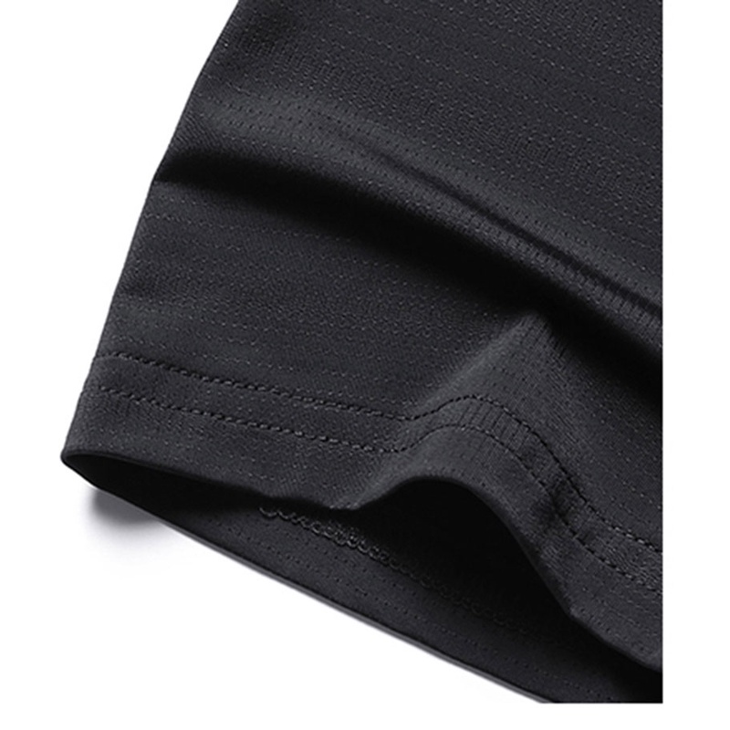 Áo Thun Tay Ngắn Cổ Tròn Bằng Lụa Lạnh Thoáng Khí Nhanh Khô Thời Trang Mùa Hè Cho Nam