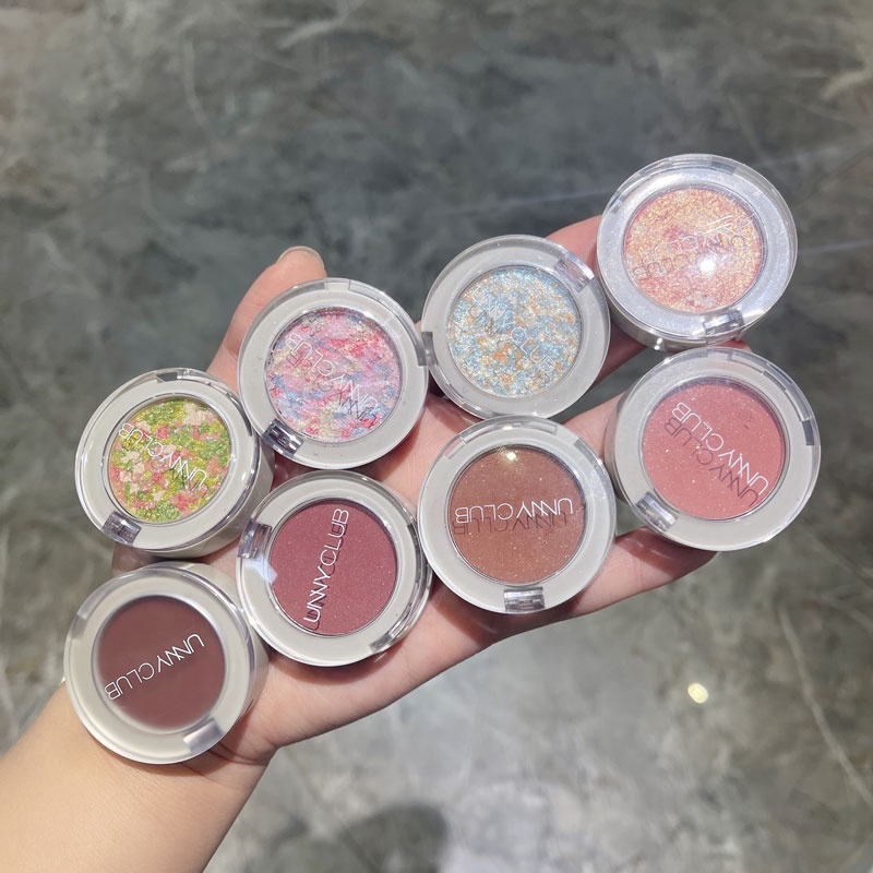 Phấn Mắt Đơn Sắc Hiệu Ứng Lì / Ánh Ngọc Trai Lấp Lánh Thương Hiệu unny club