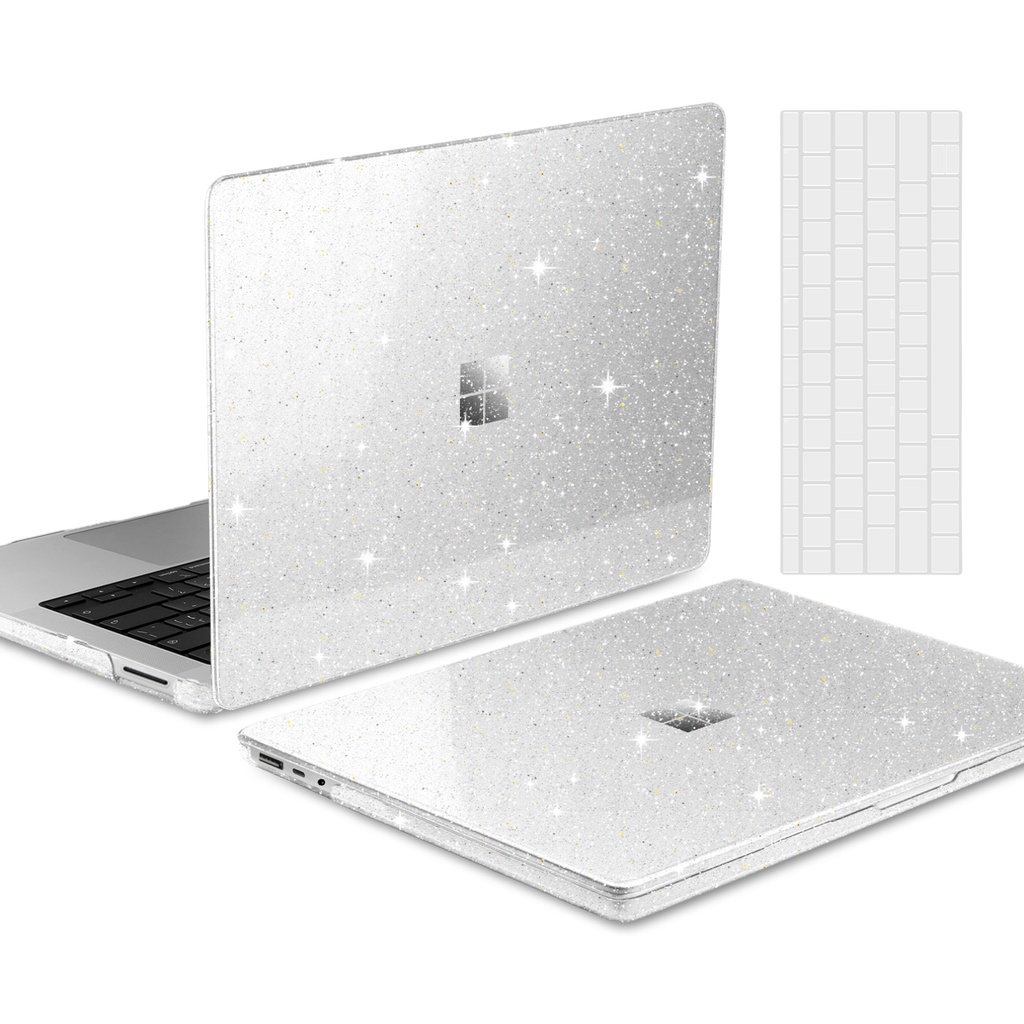 Ốp Điện Thoại Nhựa Cứng Màu Nhám Lấp Lánh Kèm Bàn Phím Cho Microsoft Surface Go 1 / 2 12.4inch Laptop 3 / 4 / 5 13.5inch 2022 2020