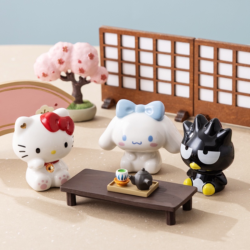 Mô Hình Búp Bê Hoạt Hình hellokitty Mini Bằng Gốm Dễ Thương Để Bàn Trang Trí Nhà Cửa