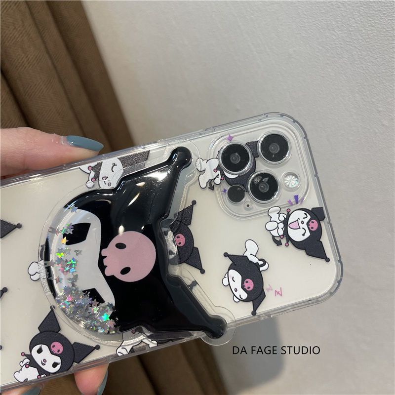 Ốp Điện Thoại Silicon Mềm Hình Quái Vật Hoạt Hình Có Giá Đỡ Cho iPhone xr 11promax Xs 78Plus 12ins