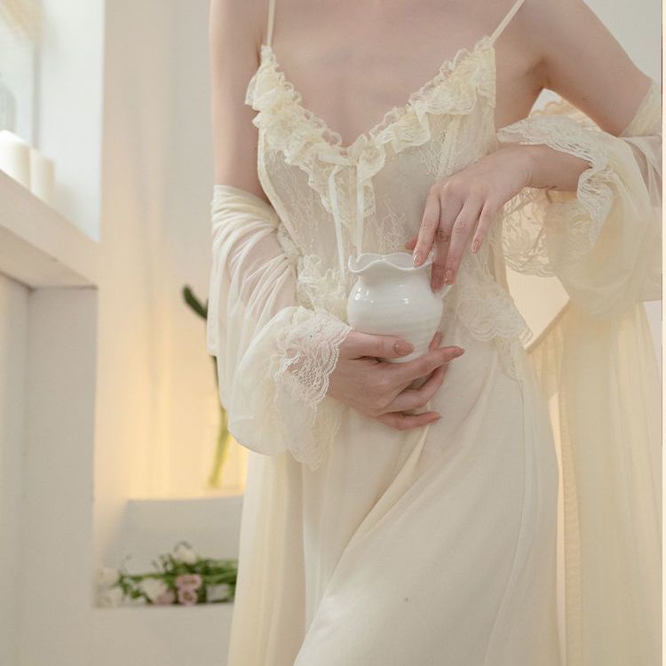 Hàng Mới Về Đầm Ngủ Hai Dây Phối Ren Gợi Cảm 23 Màu Lựa Chọn Phong Cách Pháp