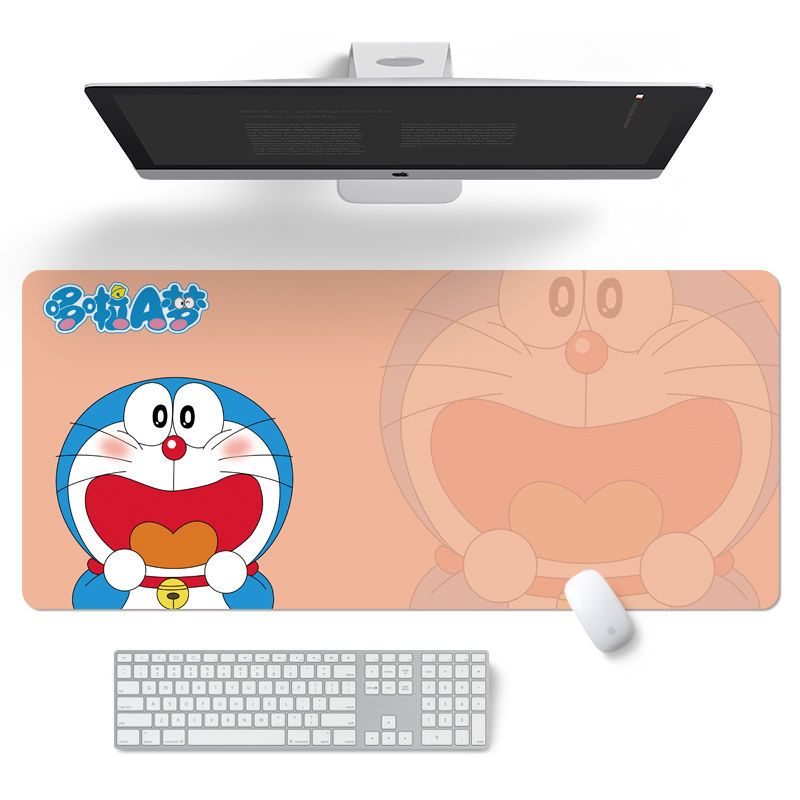 Tấm Lót Chuột Máy Tính Dày Dặn In Hình Doraemon Tinkerbell Dễ Thương