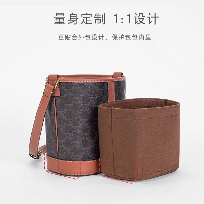 Túi Xách Bucket Lót Giữa Cerlin Liner Cỡ Vừa Gọn Gàng Cho Nữ