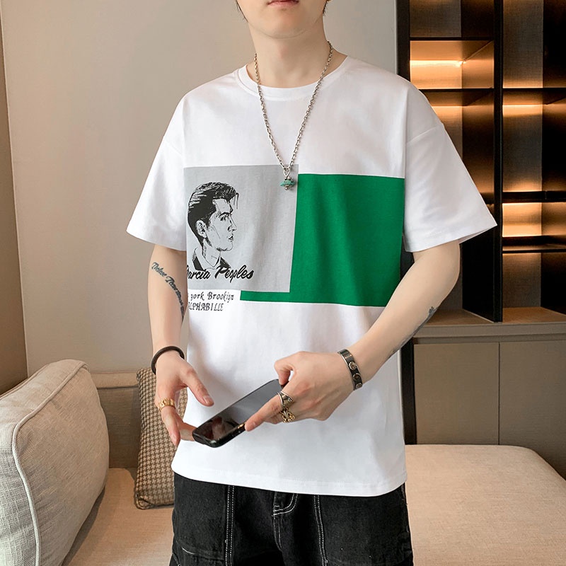 Áo Thun Tay Ngắn Dáng Rộng Thời Trang Mùa Hè Cho Nam