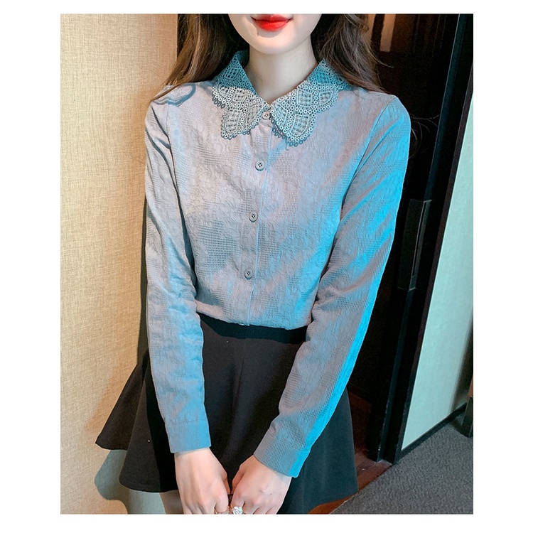 Áo Sơ Mi Cotton Tay Dài Cổ Bẻ Thời Trang Xuân 2023 Cho Nữ