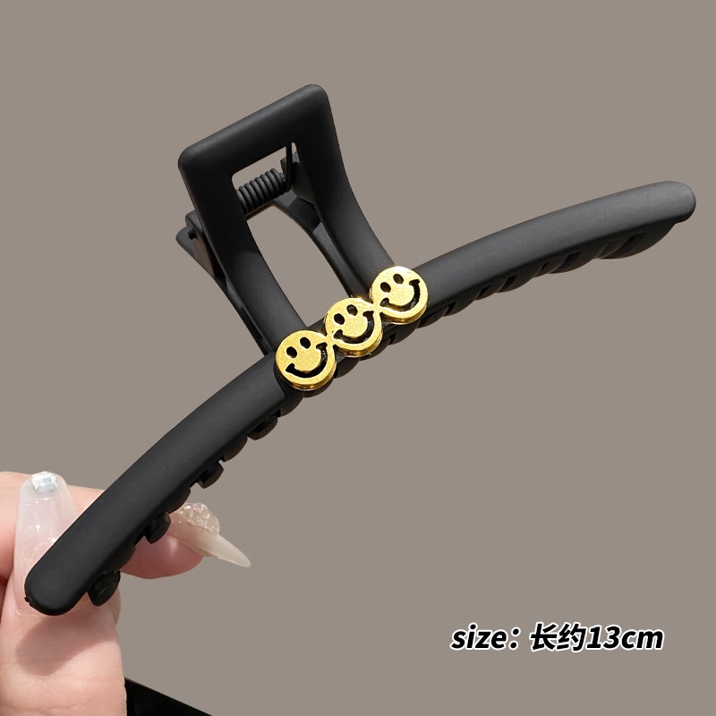 Kẹp Tóc Mặt Cười Nhám Phong Cách retro Đơn Giản Cao Cấp Cho Nữ