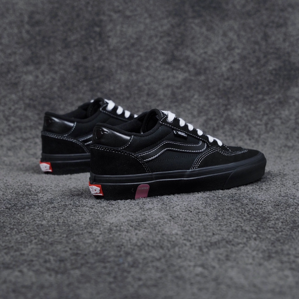 Giày Trượt Patin Chuyên Nghiệp Hiệu Vans Bằng Cao Su Màu Đen Xám 2170