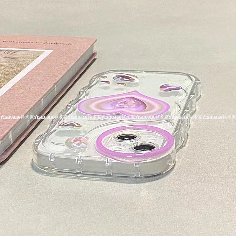 ✅Ốp Điện Thoại Dẻo Họa Tiết Trái Tim 3D Dễ Thương Chống Sốc Cho iPhone13 / 14Promax 12 xsmax 11