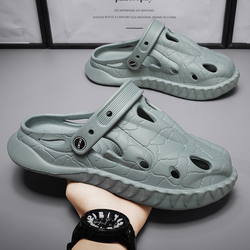 2023 Dép Bít Mũi Đế Mềm Thời Trang Đi Biển Cho Nam