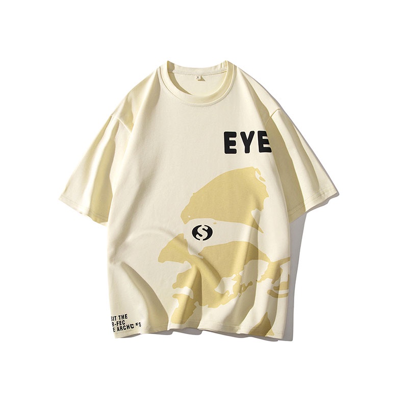 Áo Thun Tay Ngắn Cổ Tròn Dáng Rộng In Họa Tiết Graffiti Thời Trang Mùa Hè Cho Nam