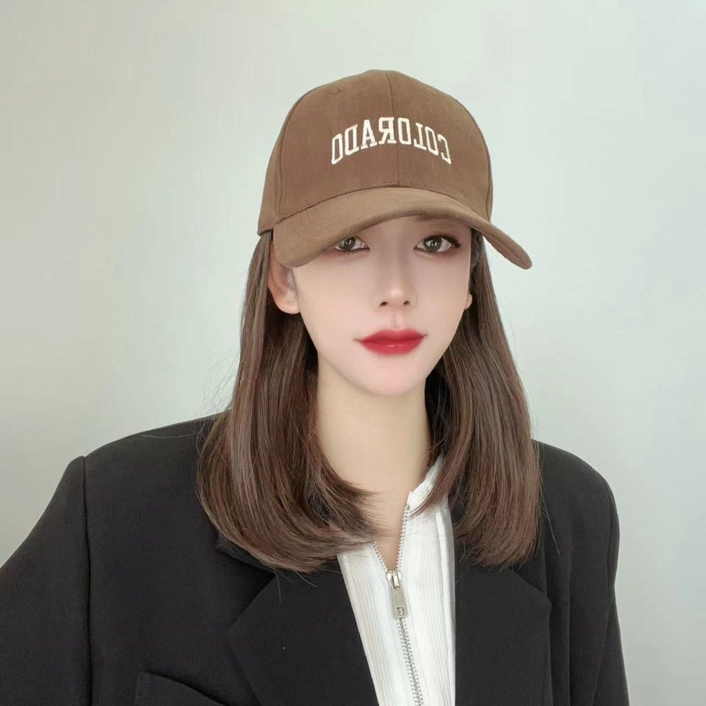 Mới Bộ Tóc Giả Ngắn Kèm Mũ Đội Thời Trang Dành Cho Nữ