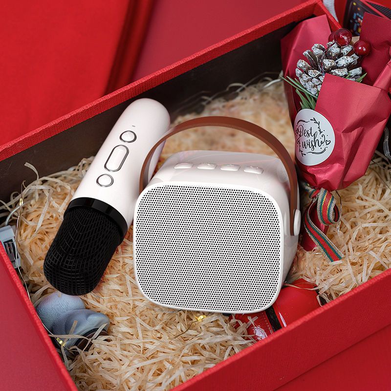 Sẵn bộ mic và loa karaoke bluetooth Divoom model little witch 2 - bộ đôi Divoom Bluetooth fairy kara