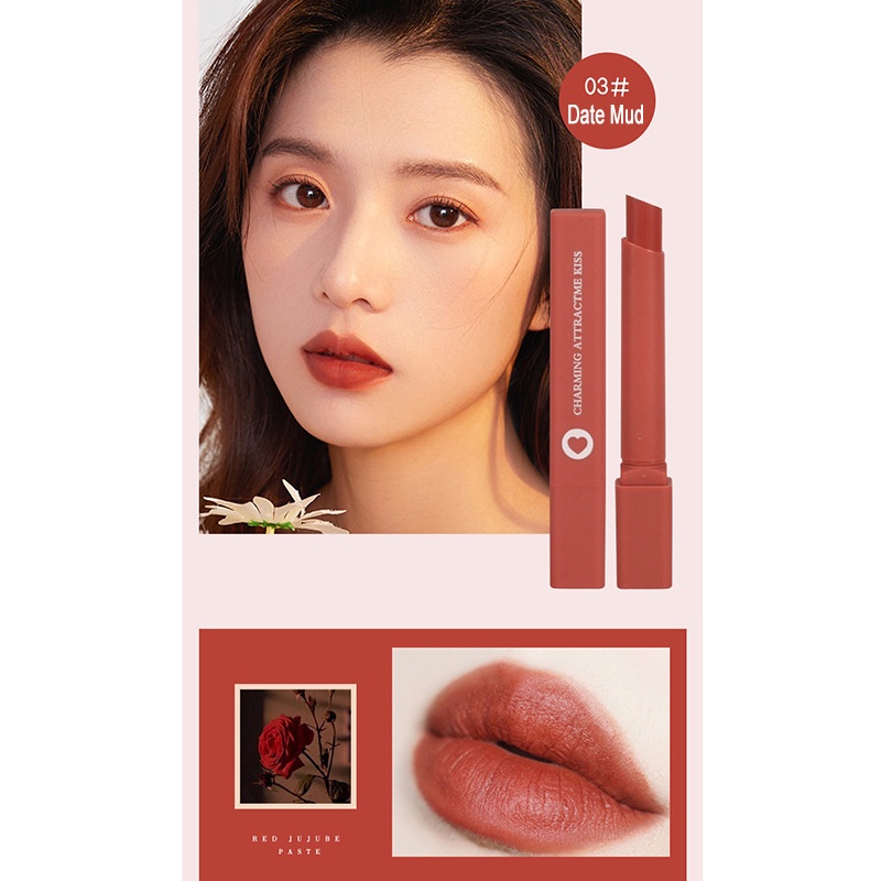 Set 3 son môi HENGFANG chống thấm nước và lâu trôi cao cấp chuyên dụng
