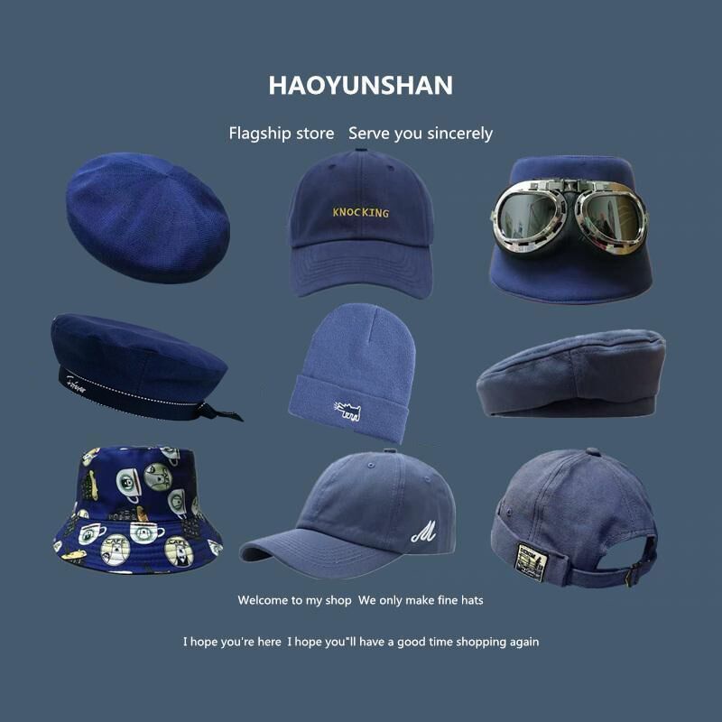 Mũ Nồi Rỗng Màu Trắng Xanh Lam Phong Cách Phương Tây Cao Cấp Kiểu Mới Dành Cho Nữ