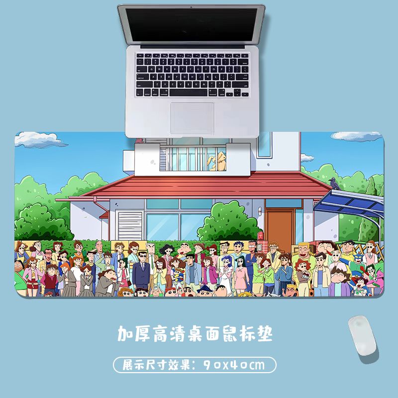 Tấm Lót Chuột Và Bàn Phím Cỡ Lớn Dày Dặn In Hoạt Hình Cậu Bé Bút Chì Shin-Chan Dễ Thương