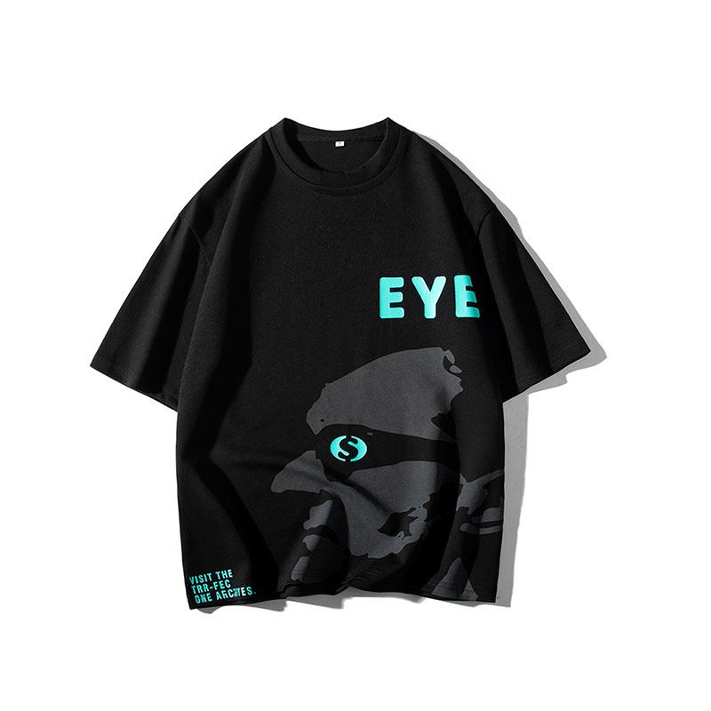 Áo Thun Tay Ngắn Cổ Tròn Dáng Rộng In Họa Tiết Graffiti Thời Trang Mùa Hè Cho Nam