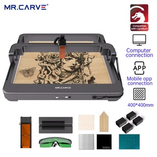 Máy khắc Laser MR.CARVE M3 / Đánh dấu Laser / In / 400 * 400mm / Khắc kim loại / Thép không gỉ / Trang sức / Máy cắt da gỗ Acrylic / Khắc tự động