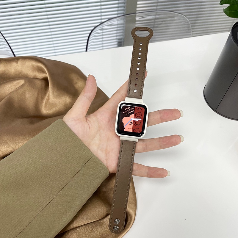 Dây Đeo Bằng Da Có Khung Kim Loại Cho Đồng Hồ Thông Minh Redmi Watch 3 / Redmi Watch 2 lite / Mi Watch lite premium