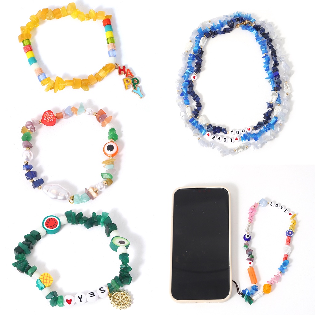 Chuỗi Hạt Đá Opal 4-9mm 80cm Tự Làm Đồ Trang Sức