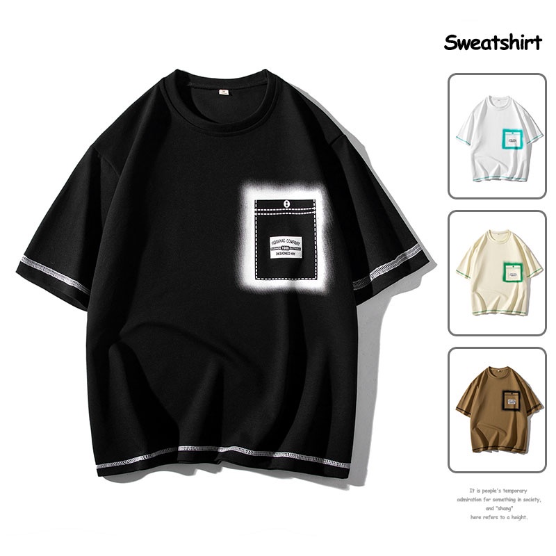 Áo Thun Tay Ngắn Cổ Tròn Dáng Rộng In Họa Tiết Thời Trang Mùa Hè Cho Nam