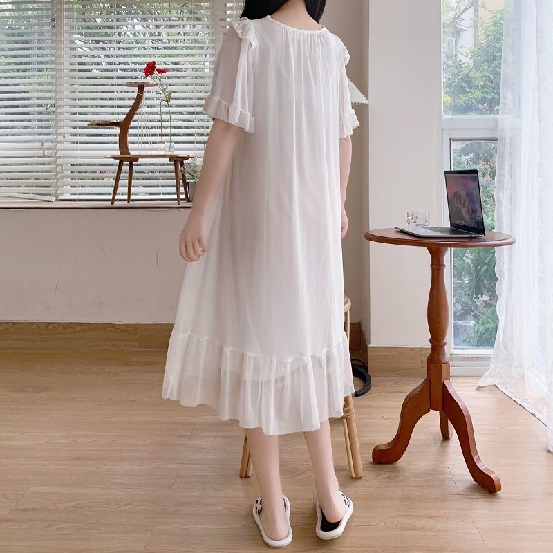 Hàng Mới Về Đầm Ngủ Dáng Suông Mùa Hè 23 Influencer Phong Cách Công Chúa Ngọt Ngào Siêu Mát Mẻ Mặc Ngoài Trời Thời Trang Mùa Hè Mới Cho Nữ