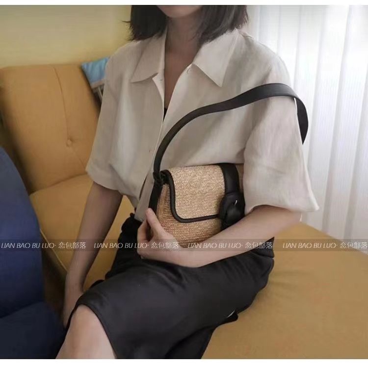 Túi Cói Đeo Vai Thiết Kế Mới 2023 Phong Cách Hàn Quốc Cho Nữ
