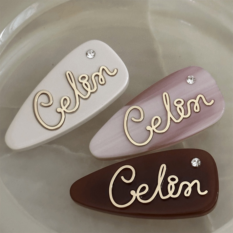 Kẹp Tóc Họa Tiết Chữ Phong Cách Retro Thời Trang