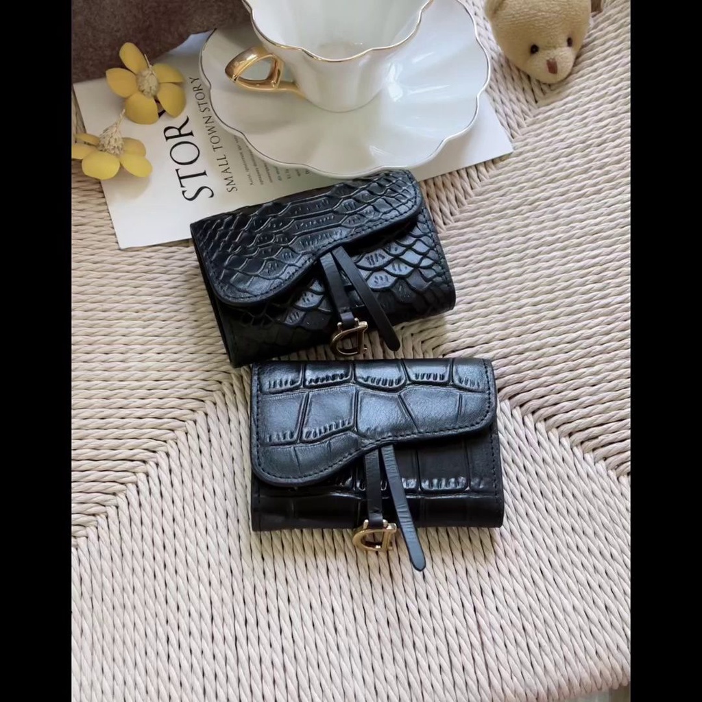 Ví Đựng Thẻ Nhiều Ngăn Siêu Mỏng Họa Tiết Da Cá Sấu Cao Cấp