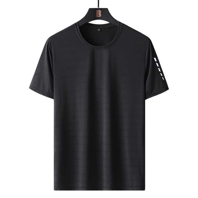 Áo Thun Tay Ngắn Cổ Tròn Dáng Rộng Thoáng Khí Nhanh Khô Thời Trang Mùa Hè Cho Nam