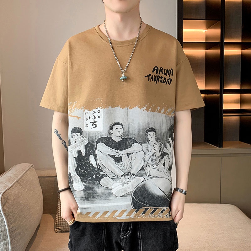 Áo Thun Tay Ngắn Cổ Tròn In Họa Tiết Thời Trang Mùa Hè Cho Nam