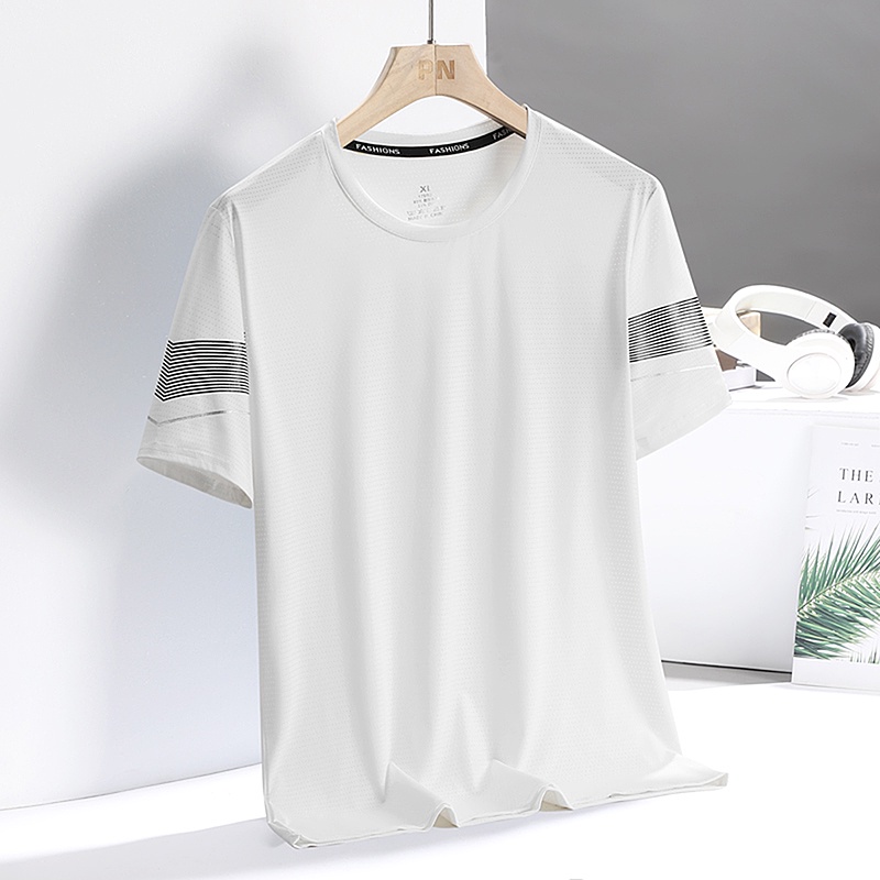 Áo Thun Thể Thao Tay Ngắn Dáng Rộng Thoáng Khí Nhanh Khô Thời Trang Mùa Hè Cho Nam