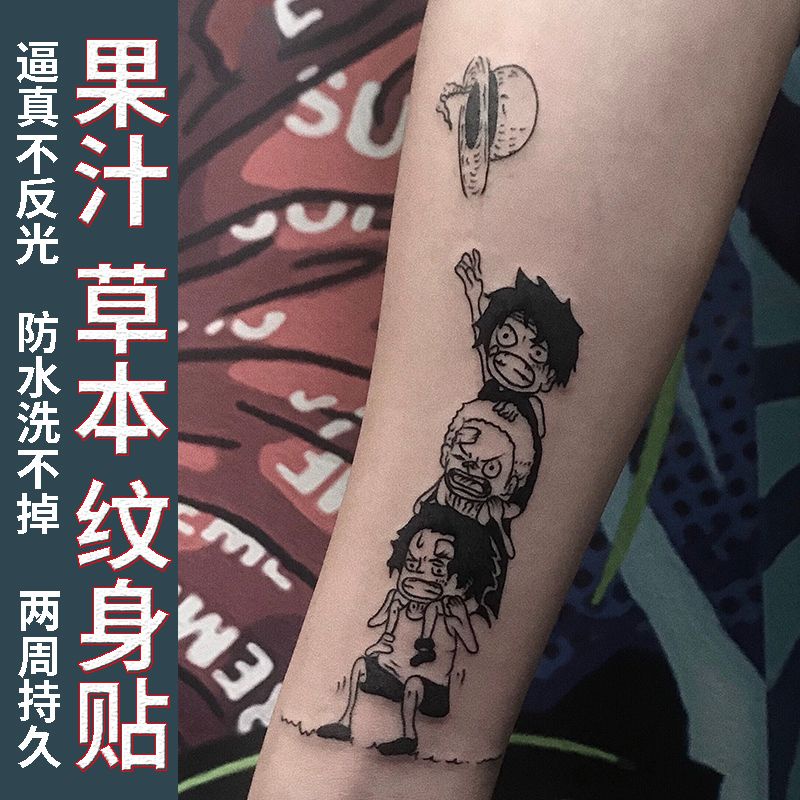 Hình Xăm Dán Họa Tiết One Piece Chống Thấm Nước Không Gây Hại Cho Nam Và Nữ
