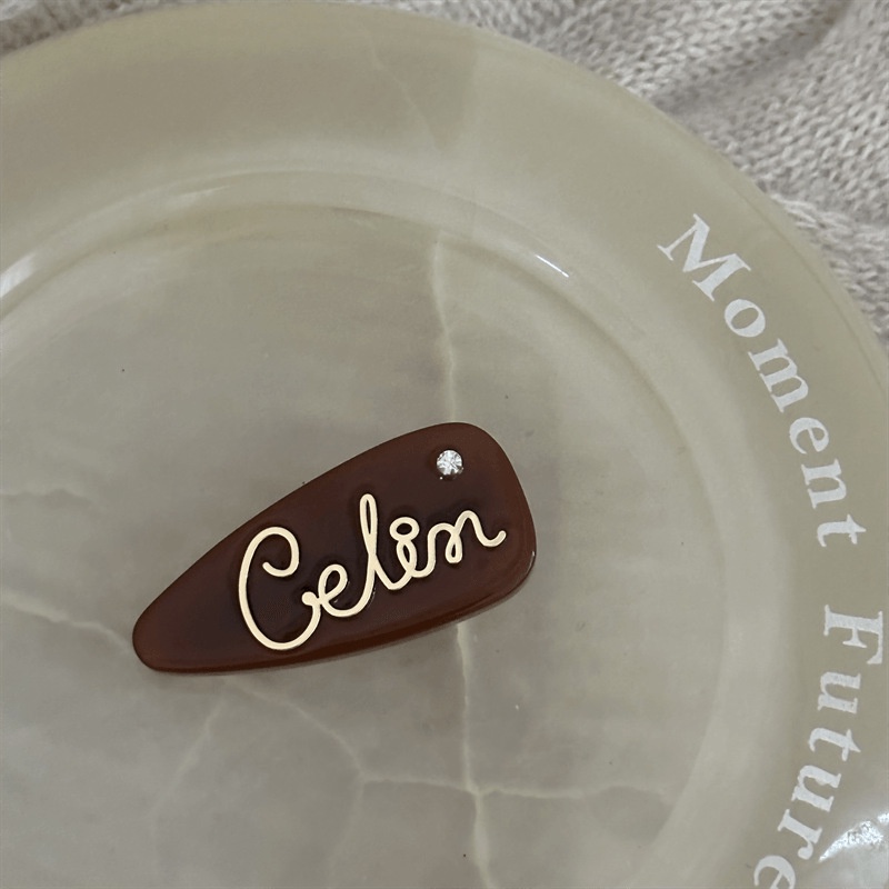 Kẹp Tóc Họa Tiết Chữ Phong Cách Retro Thời Trang