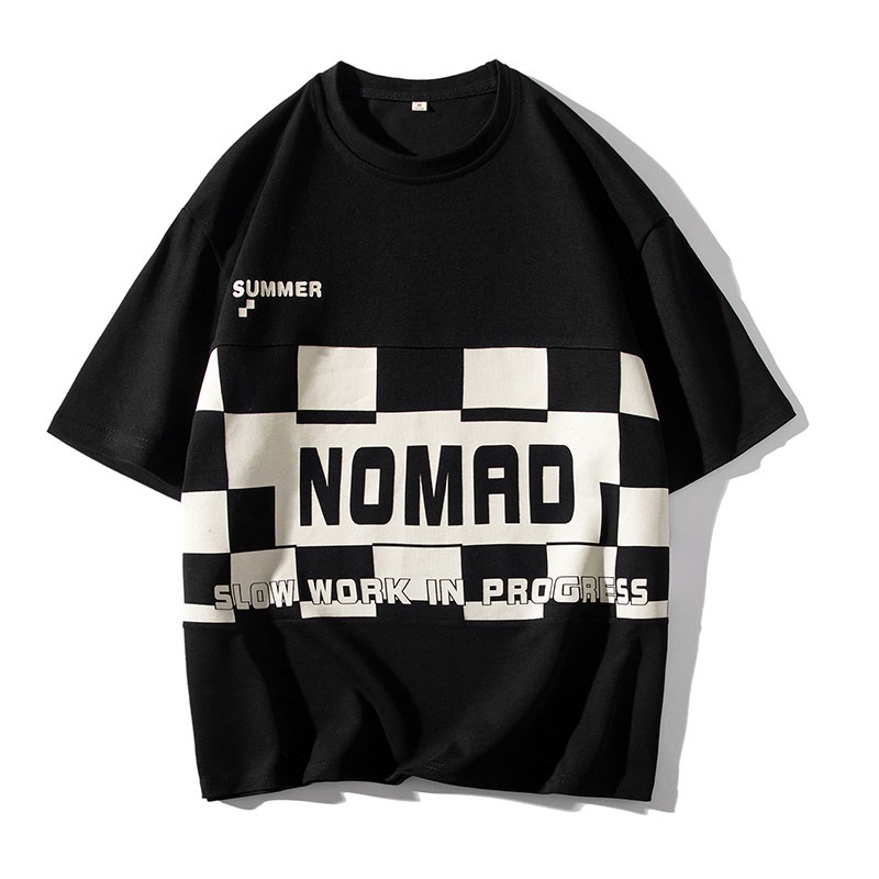 Áo Thun Tay Lỡ Dáng Rộng In Họa Tiết Nhanh Khô Thời Trang Mùa Hè Cho Nam