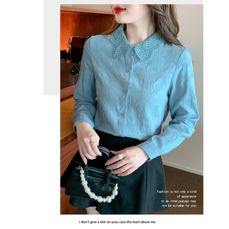 Áo Sơ Mi Cotton Tay Dài Cổ Bẻ Thời Trang Xuân 2023 Cho Nữ