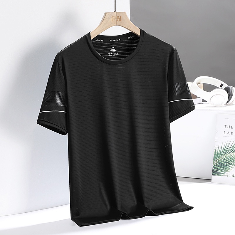 Áo Thun Thể Thao Tay Ngắn Dáng Rộng Thoáng Khí Nhanh Khô Thời Trang Mùa Hè Cho Nam