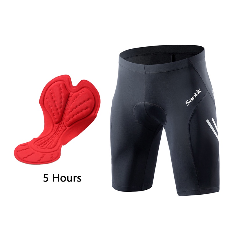 Santic Quần Đùi Đi Xe Đạp Nam Đi Xe 1/2 Quần Đùi Thể Thao 4D Độn Xe Đạp Leo Núi Thoáng Khí Quần Short Phản Quang Đi Xe Đạp Cho Nam Quần M-4XL KS007H