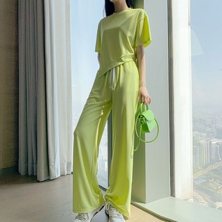 Bộ đồ thể thao hai mảnh dáng rộng mỏng phong cách mùa hè mới cho nữ