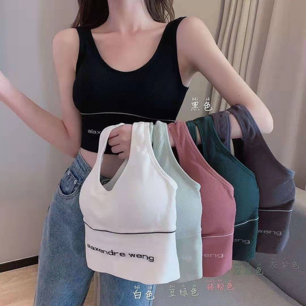 Zxyouping KIT 3 Áo thể thao chạy bộ lưng đẹp Áo ngực thể thao thoải mái và thoáng khí cho nữ Plus Size Bralette Áo ngực hở lưng cho nữ