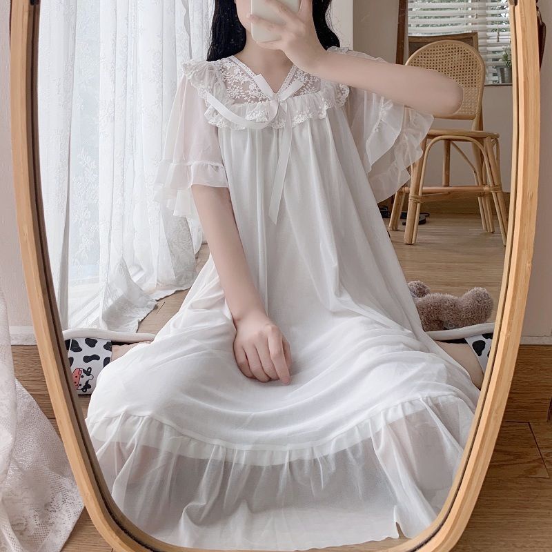 Hàng Mới Về Đầm Ngủ Dáng Suông Mùa Hè 23 Influencer Phong Cách Công Chúa Ngọt Ngào Siêu Mát Mẻ Mặc Ngoài Trời Thời Trang Mùa Hè Mới Cho Nữ