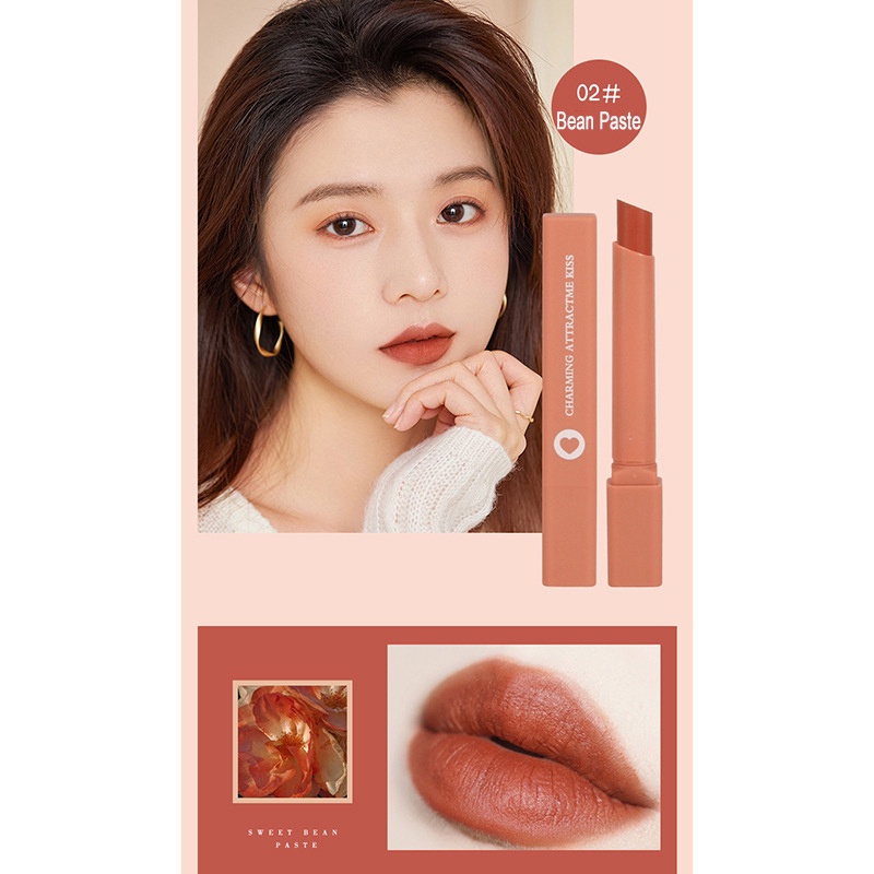 Set 3 son môi HENGFANG chống thấm nước và lâu trôi cao cấp chuyên dụng