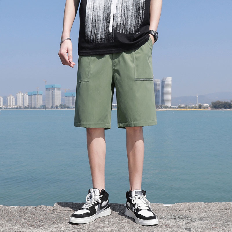 Quần Short Dây Rút Ống Rộng Mỏng Thời Trang Xu Hướng Mới Cho Nam