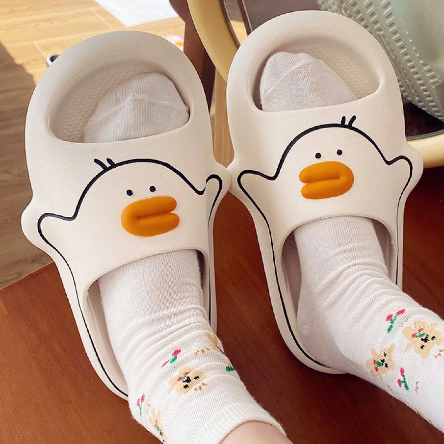 Dép cao su vịt dễ thương chống trượt học sinh dép bánh mì